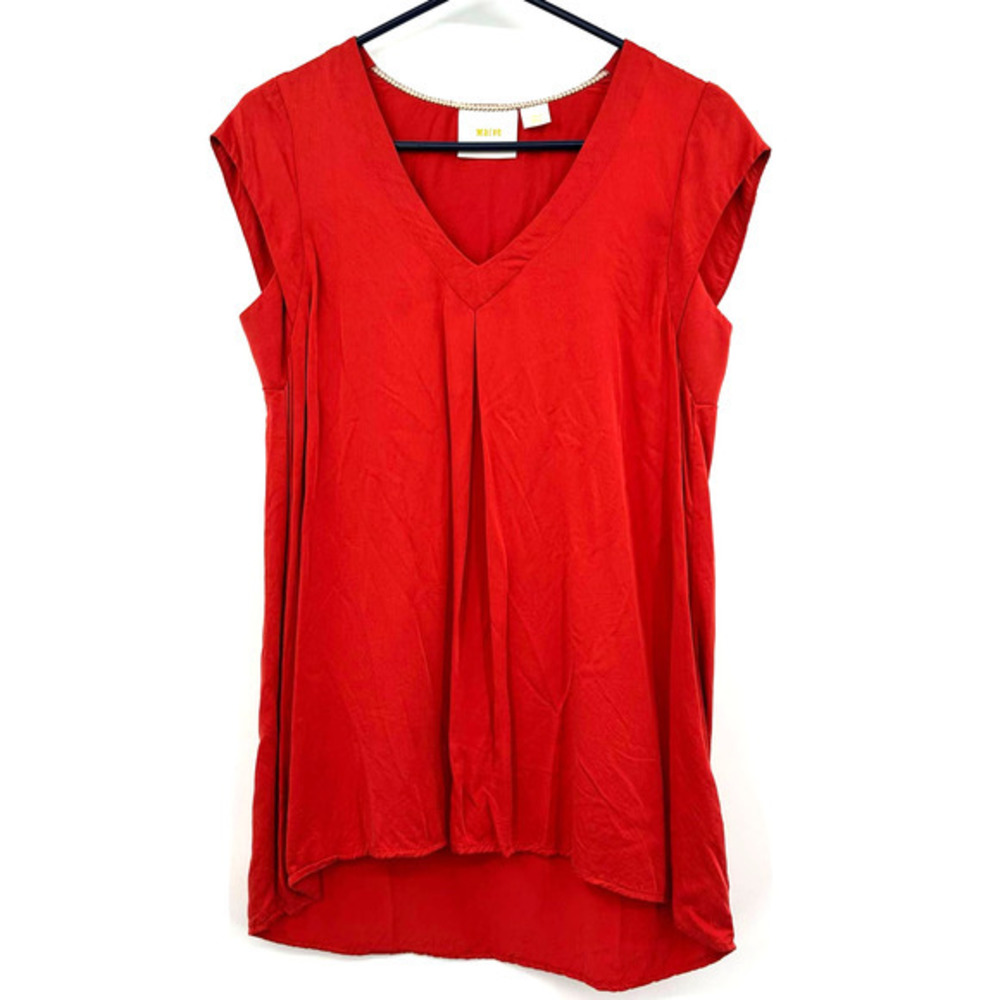 Anthropologie Maeve size XS‎ red short sleeve blouse